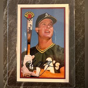 1989 Bowman Mark McGwire Oakland Athletics #197 Baseball Card. Pristine.
